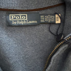 Polo Ralph Lauren Men's XXL Quarter-Zip Wool Sweater Italian Yarn Blue