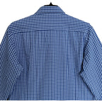 Mizzen+Main Shirt Men's XXL Leeward Trim Fit No Tuck Cobalt Ben Plaid