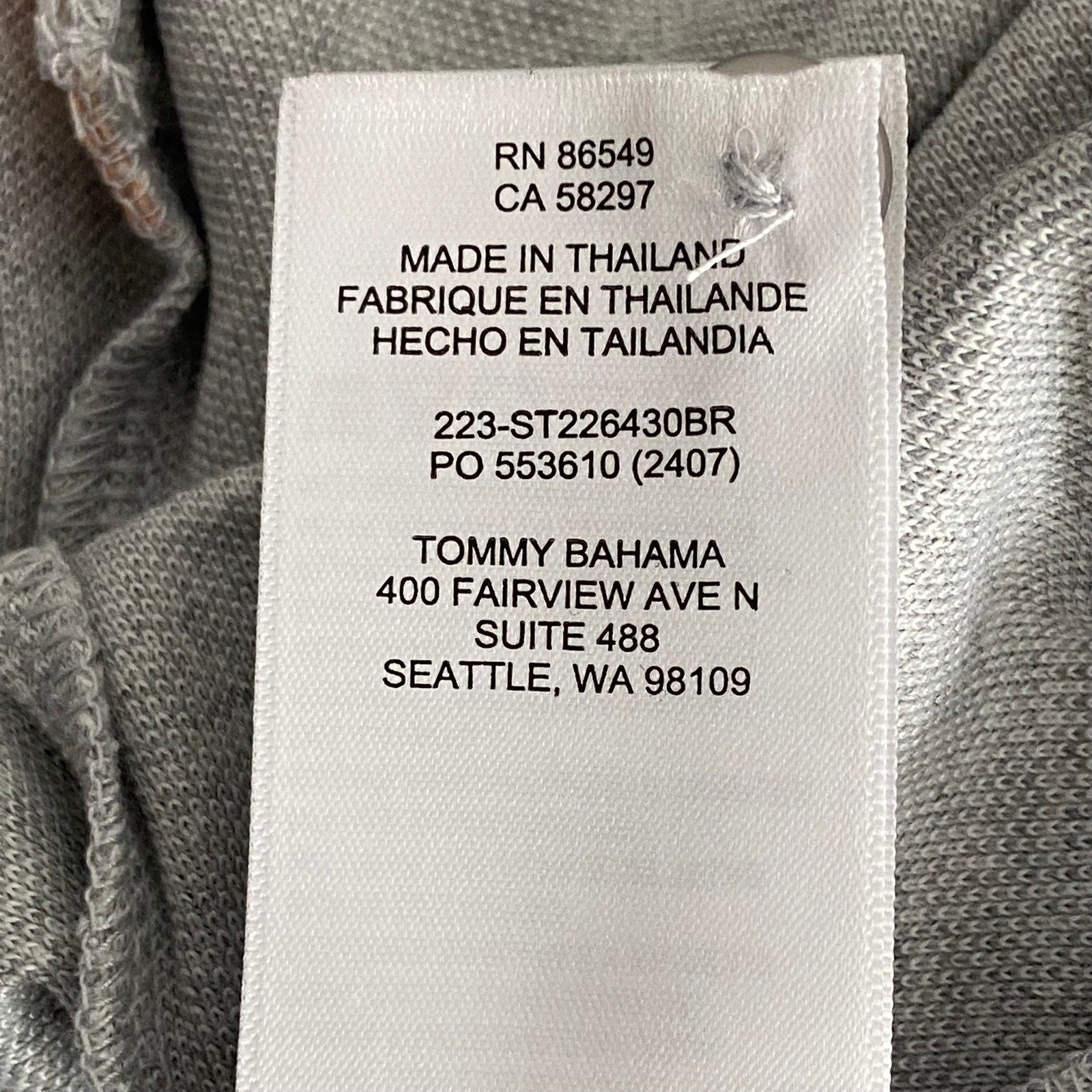 Tommy Bahama Polo Shirt Men's 3XL Island Zone Pima Cotton Gray Heather