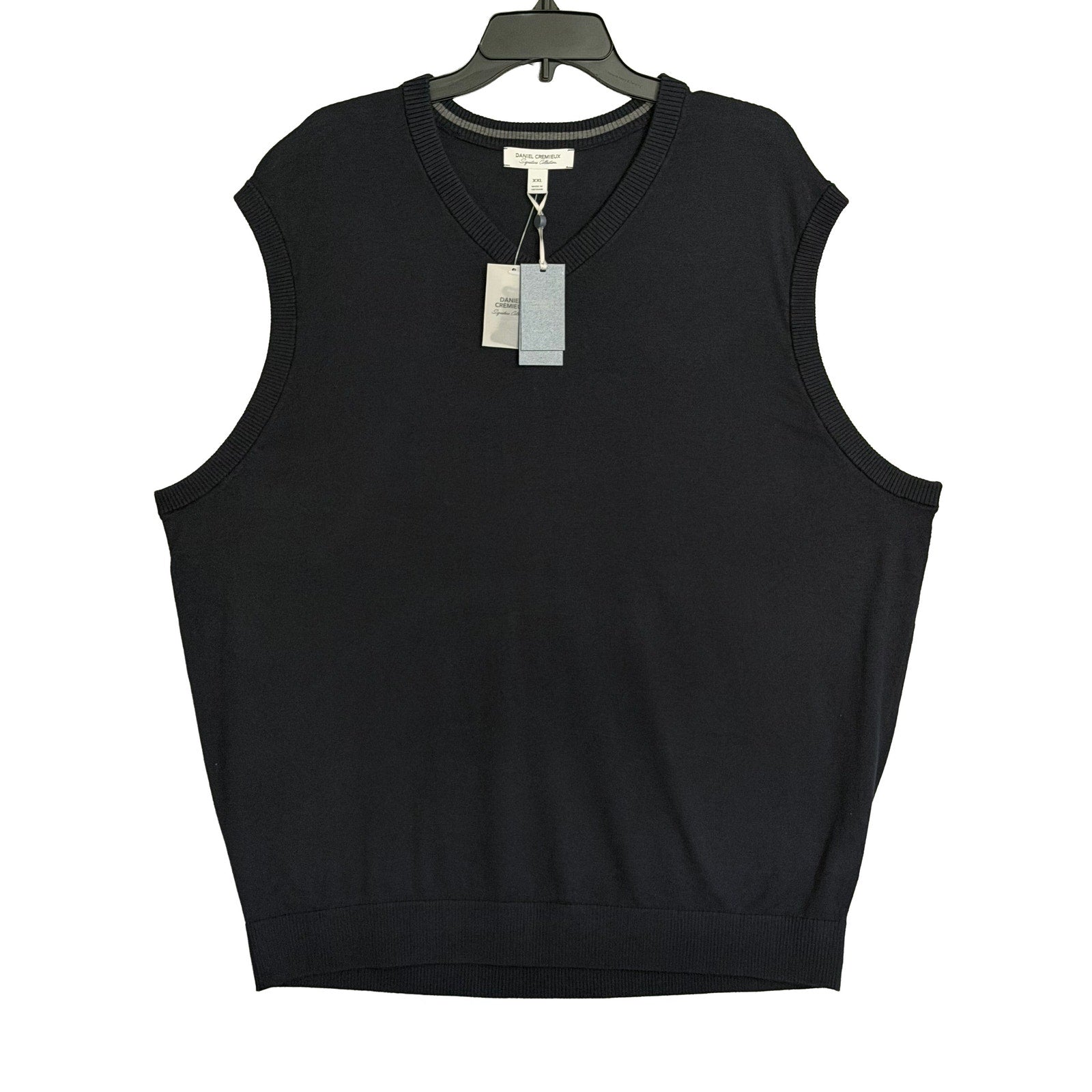 Daniel Cremieux Sweater Vest Men's XXL Supima Cotton Cashmere Blend Navy