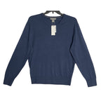 Daniel Cremieux V-Neck Sweater Men's Large Pima Cotton Cashmere Blend Navy