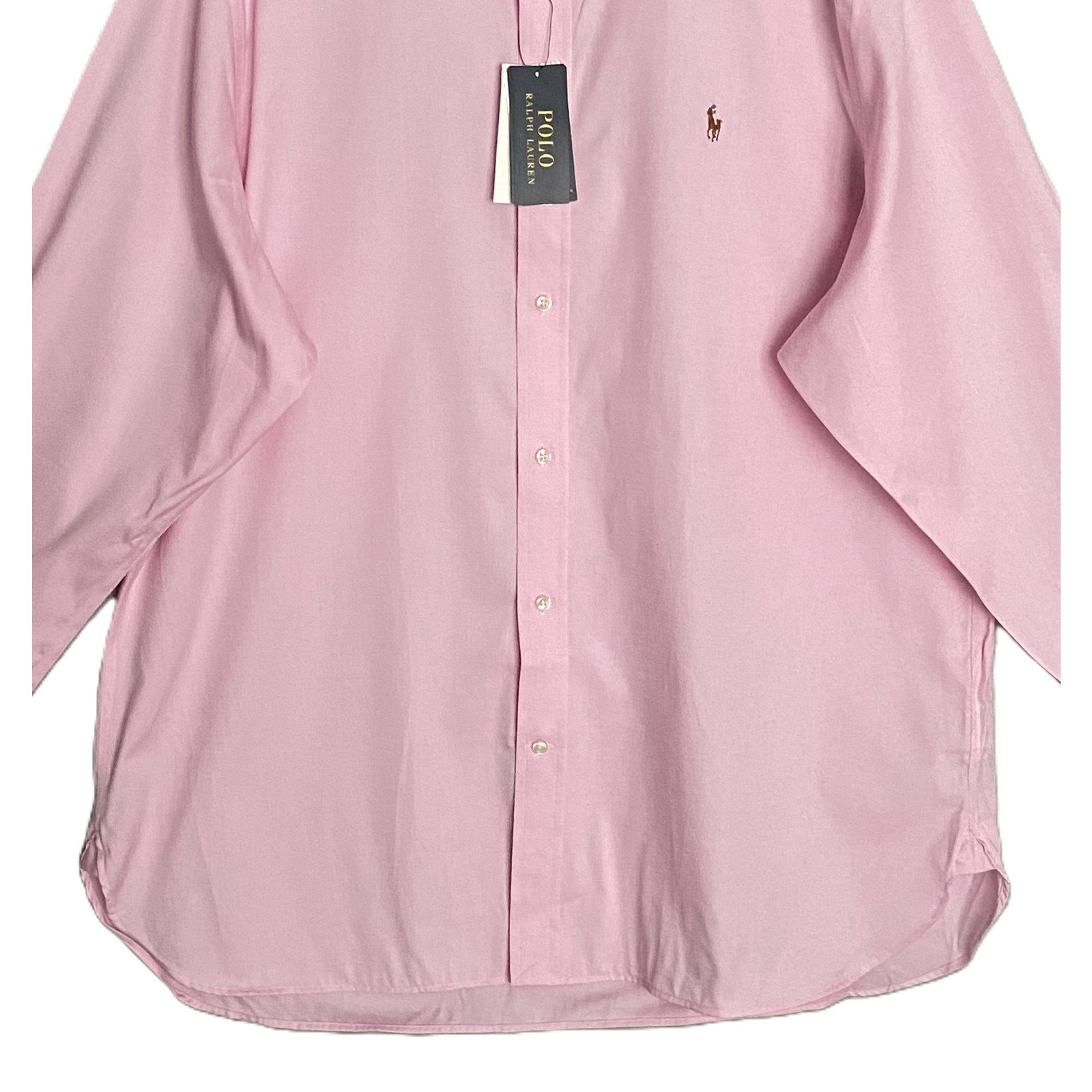 Polo Ralph Lauren Shirt Men's 18 34/35 Dress Shirt Long Slv Button-Down Pink