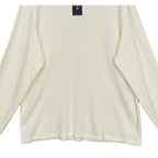 Daniel Cremieux Mne's XXL Long Sleeve Crew Neck T-Shirt Solid Cream