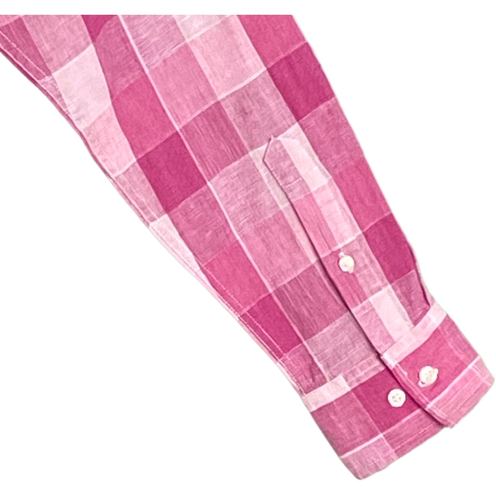 Tommy Bahama Shirt Men's Large "Barbados Breeze Stretch" Pink Linen Blend