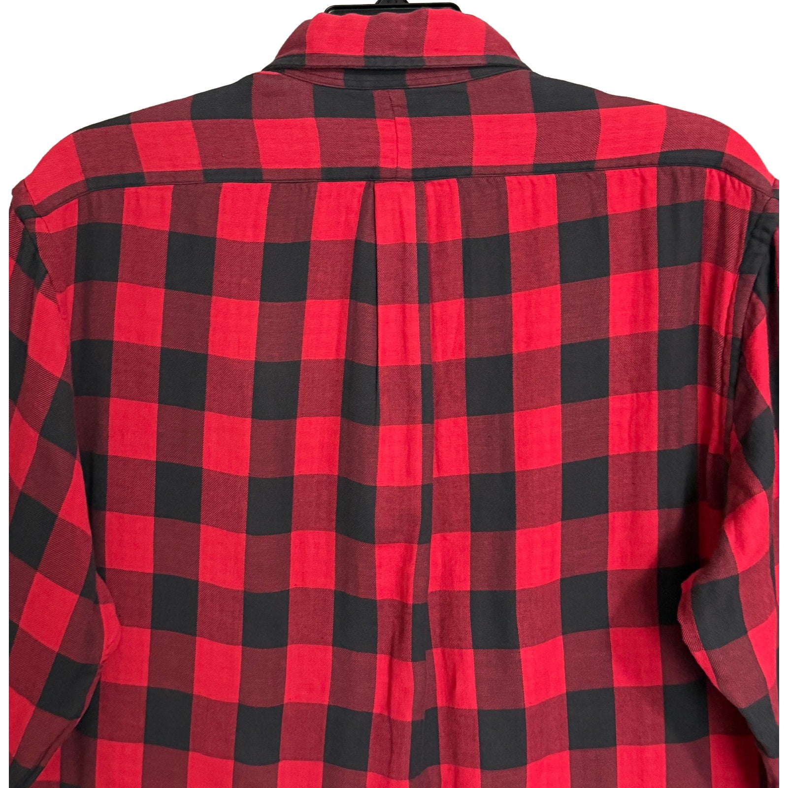 Polo Ralph Lauren Men's XL Classic Fit Cotton Flannel Shirt Red Black Check