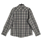 Mizzen+Main Men's XXL Trim Fit City Flannel Dress Shirt Pewter Timothy Plaid
