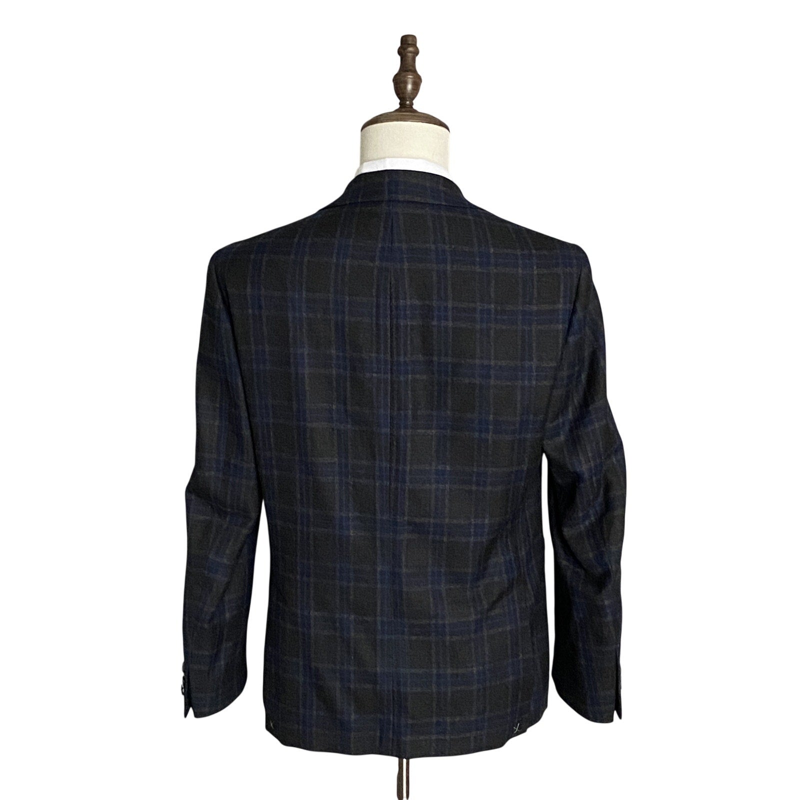 Michael Kors Sport Coat Men's 38 Short Classic Fit Wool Gray & Blue Check