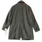 Michael Kors Overcoat Men's 46R Pike Slim Fit Coat Wool Black White Herringbone