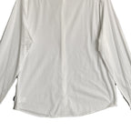 Michael Kors Dress Shirt Men's XL Slim Fit Long Sleeve Stretch White Knit