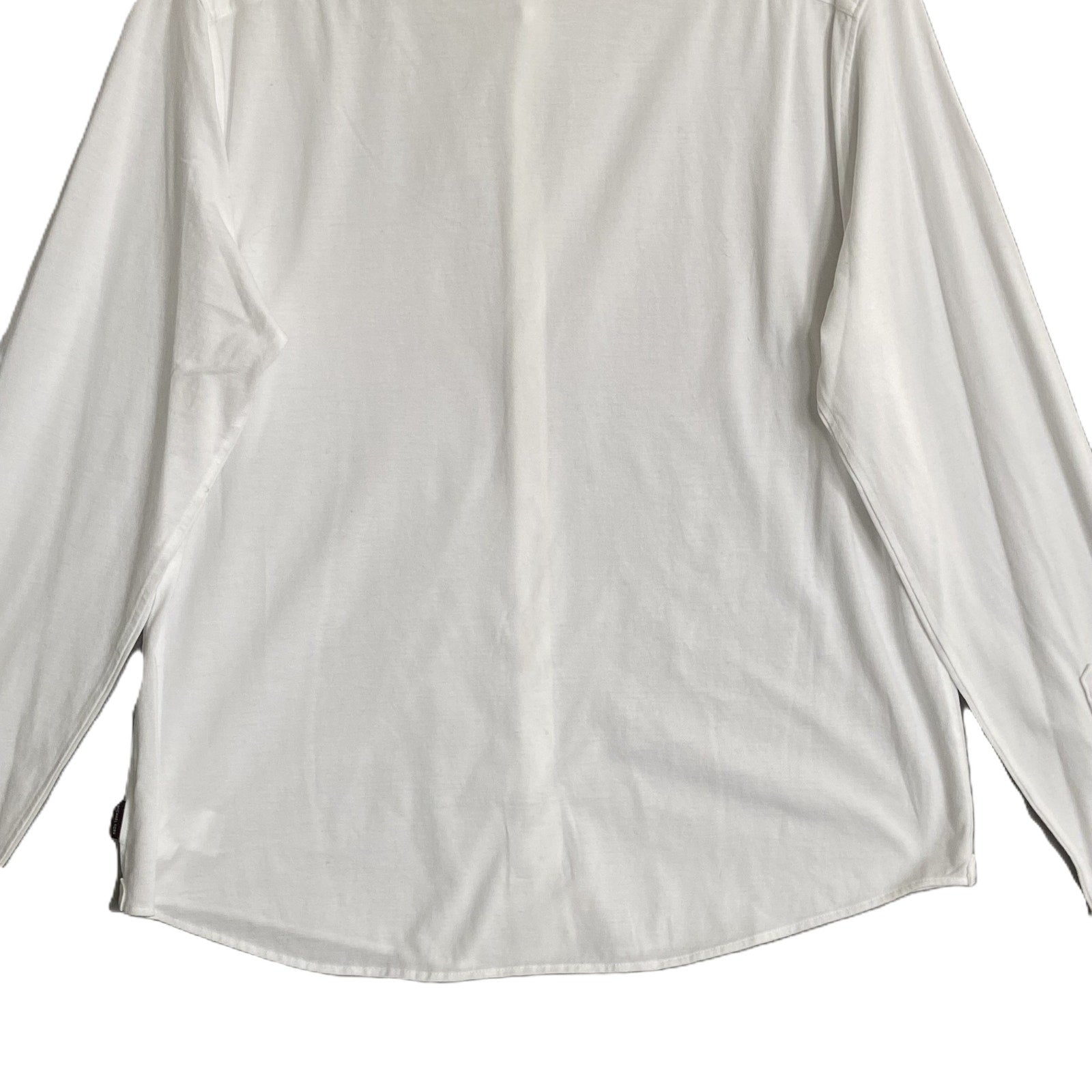 Michael Kors Dress Shirt Men's XL Slim Fit Long Sleeve Stretch White Knit