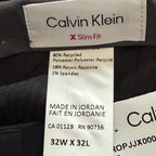 Calvin Klein Dress Pants Men's 32"x32" Jerome Slim Fit Stretch Solid Black
