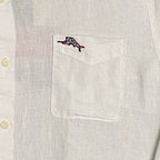 Tommy Bahama Men's 3XL Marlin & Stripes Long Sleeve Linen Shirt White