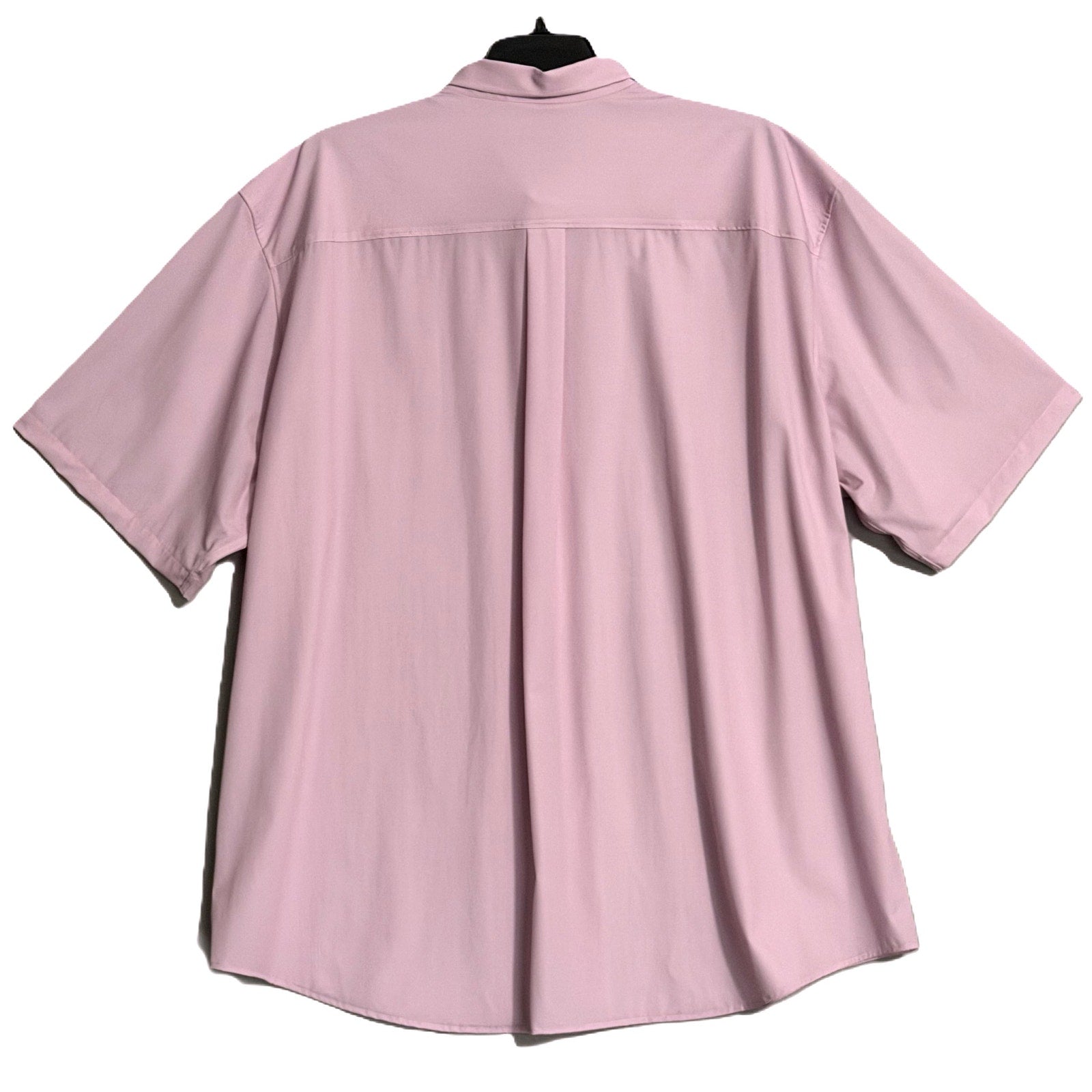 Johnnie-O Dress Shirt Men's 4XLT Big & Tall Short Sleeve Button-Up Pink