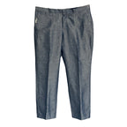 Perry Ellis Portfolio Pants Men's 40"x32" Modern Fit Linen Blend Blueprint
