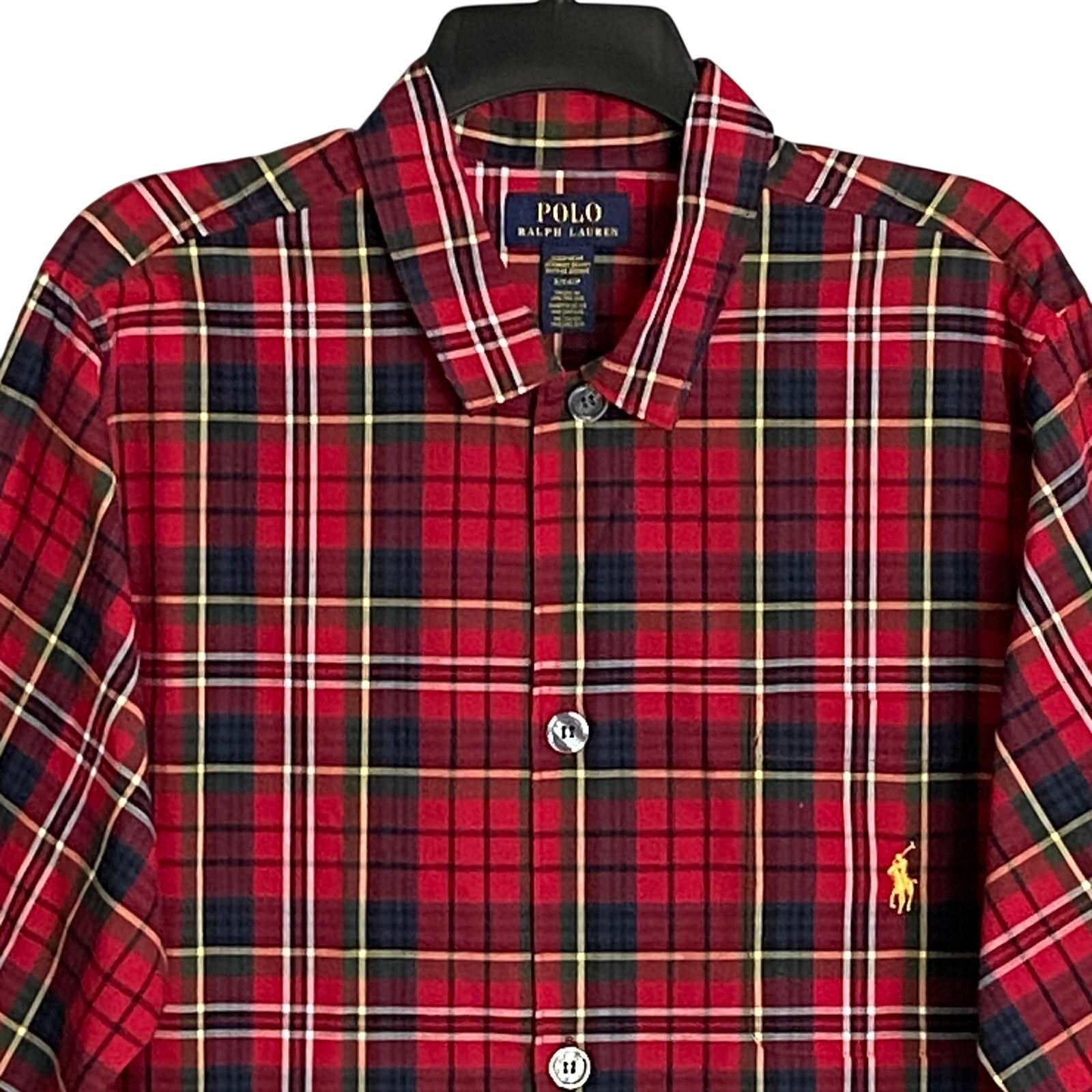Polo Ralph Lauren Sleepwear Men's Small Shirt Long Sleeve Pocket Cotton