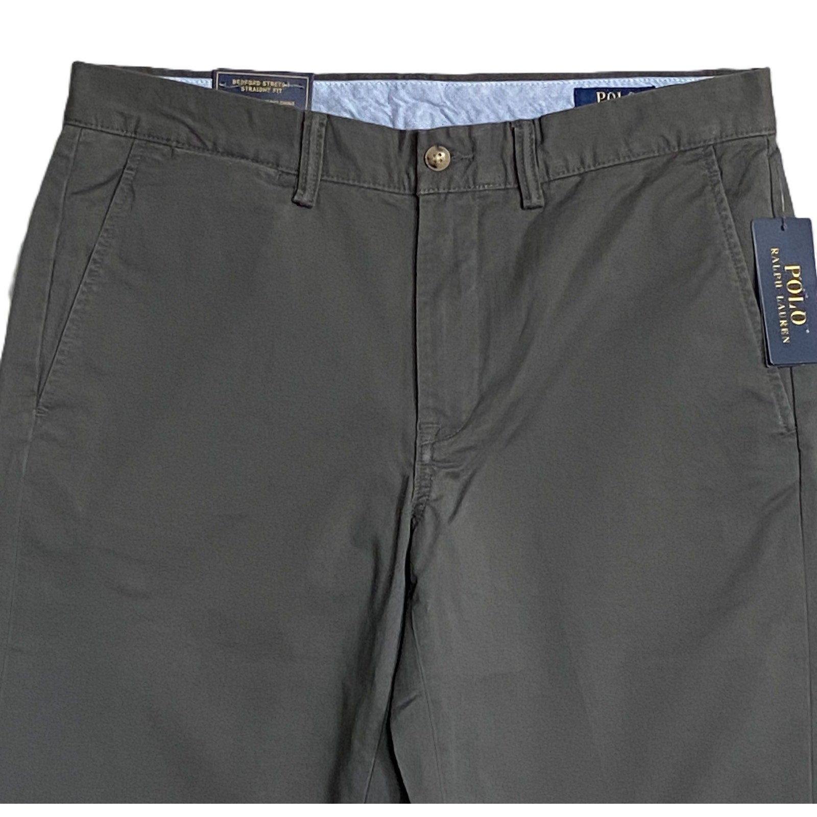 Polo Ralph Lauren Pants Men's 32"x30" Bedford Chino Flat Front Stretch Gray