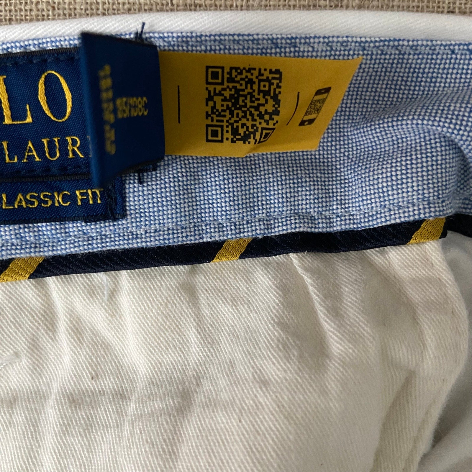 Polo Ralph Lauren Shorts Men's 42W Chino Cotton Twill Classic Fit White