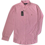 Polo Ralph Lauren Shirt Men's XXL Classic Long Slv Oxford Pink White Gingham
