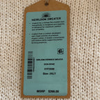Faherty Heirloom Cotton Sweater Men's 2XLT Organic Cotton Crew Neck Bone