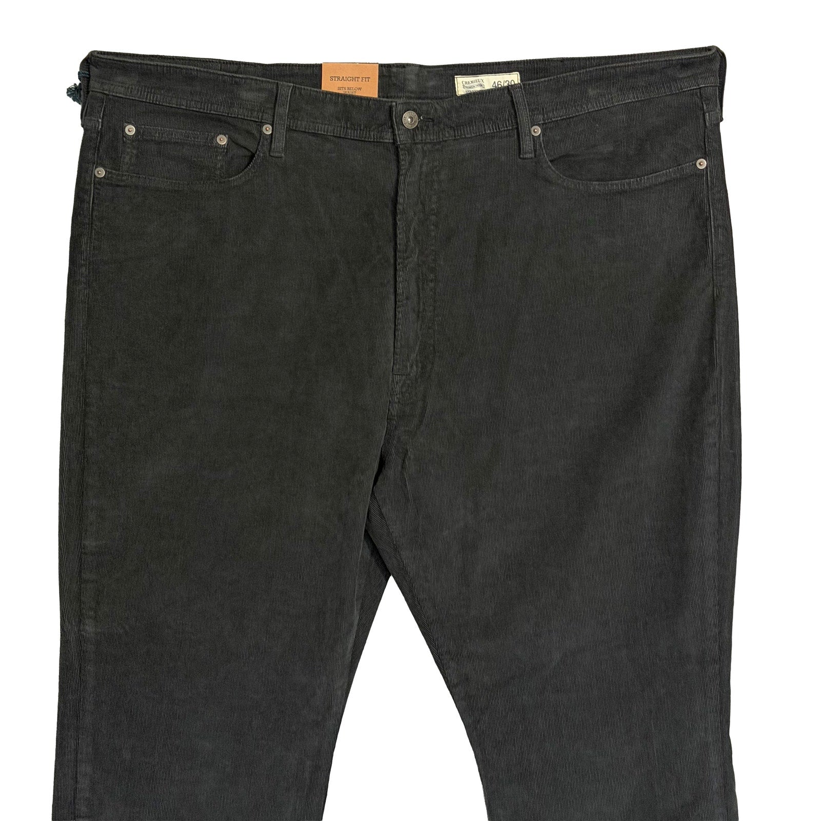 Daniel Cremieux Corduroy Pants Men's 46"x30" Straight Fit Stretch Charcoal