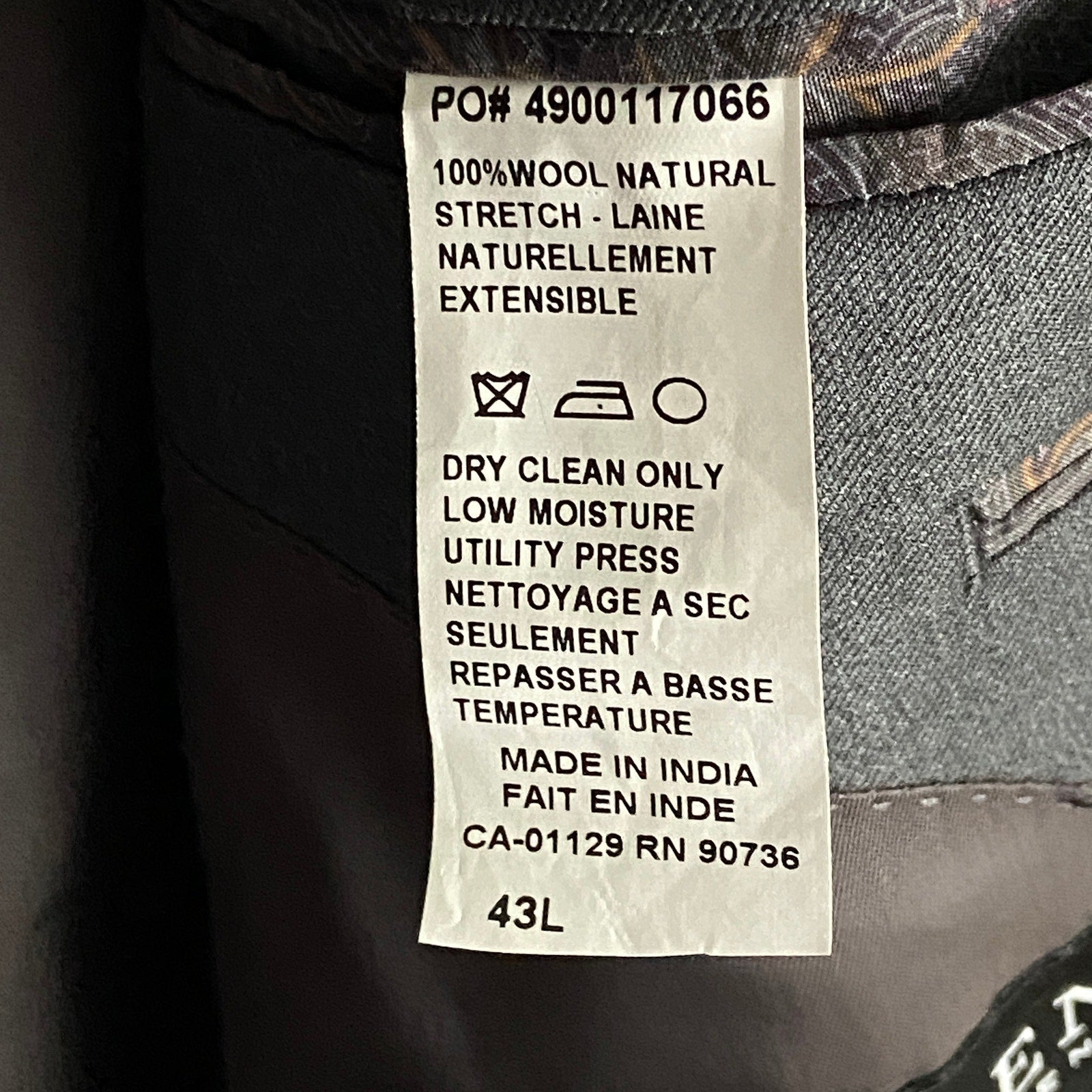 Lauren Ralph Lauren Men's 43L Ultraflex Classic Fit Wool Suit jacket Grey