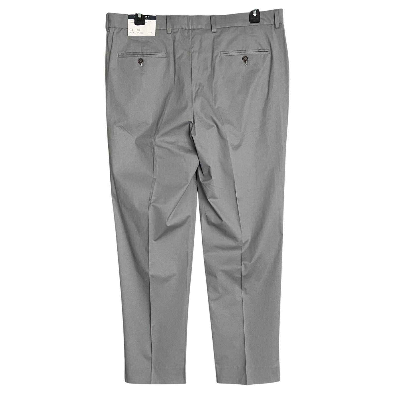 Nautica Men's Suit 2-Piece 36R 30W Bi-Stretch Cotton Gaff Solid Grey