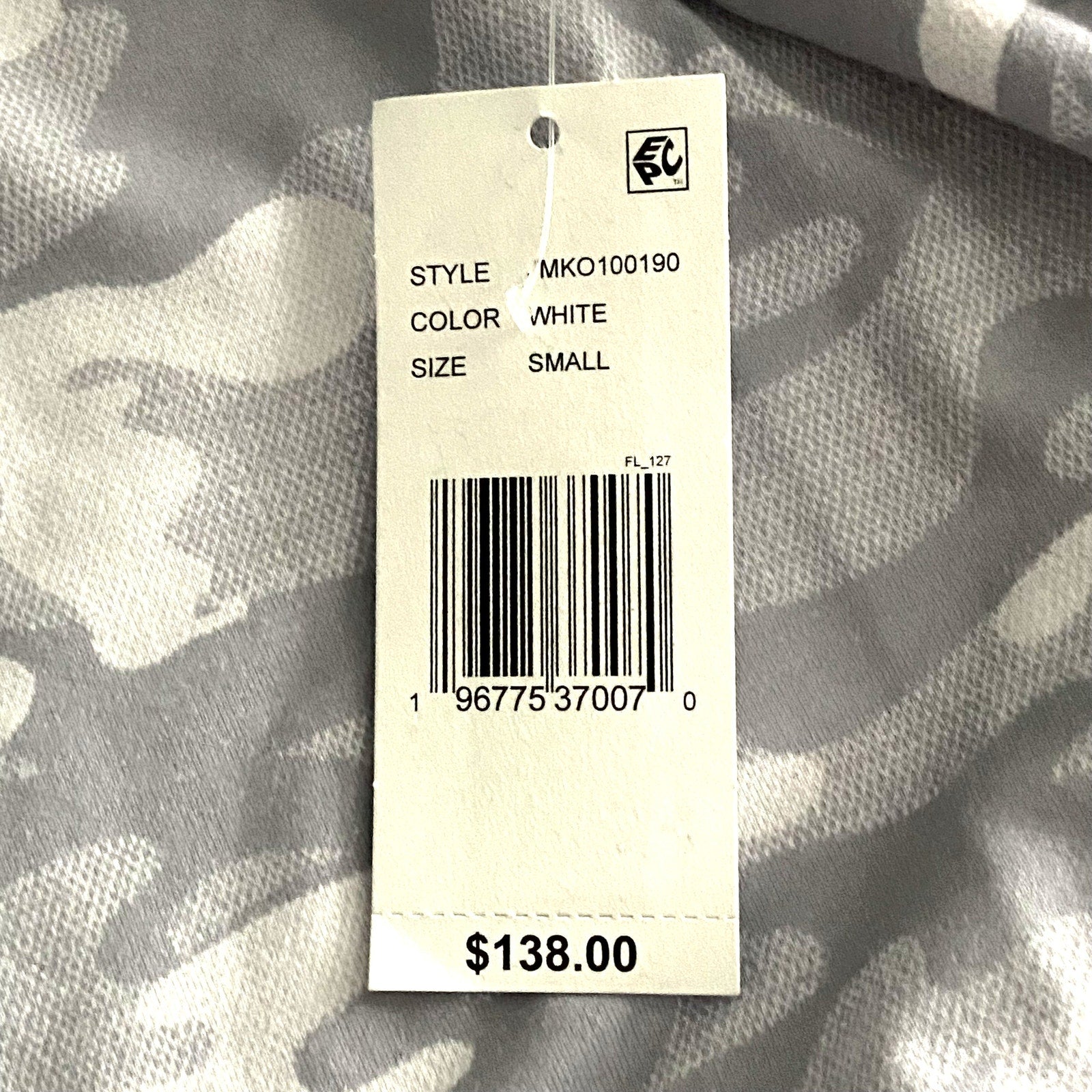 Johnnie-O 1/4 Zip Pullover Men's Small Lightweight Stretch Fabric Gray Camo