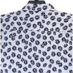 Boss Shirt Men's 4XL Big & Tall Short Sleeve Slim Fit Shirt Blue Floral