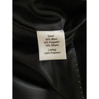 Nautica Overcoat Men's 48 Long Double-Breasted Coat Wool Blend Lined Black