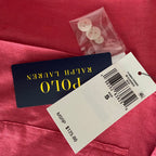 Polo Ralph Lauren Shirt Men's Small Classic Fit Short Slv Linen Blend Red