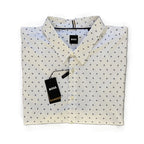 Boss Shirt Men's 4XL Big & Tall Roan Short Sleeve Shirt Stretch White/Blue