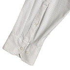 Michael Kors Dress Shirt Men's XXL Slim Fit Long Sleeve Stretch White Geo
