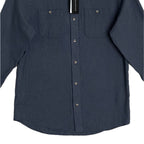 Travis Mathew Men's Small Cloud Collection Flannel Shirt Blue Heather