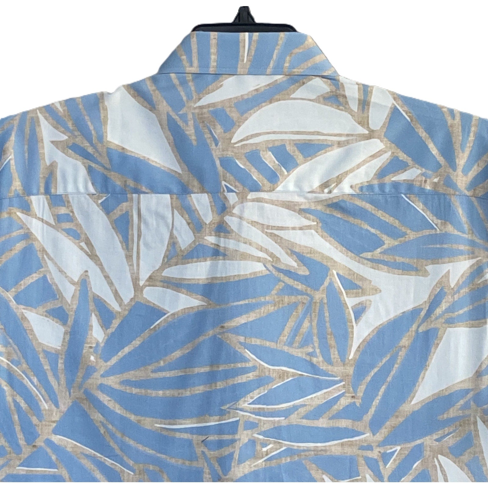 Bugatchi Shirt Men's XL Comfort Stretch Shaped Fit Short Sleeve Blue Floral