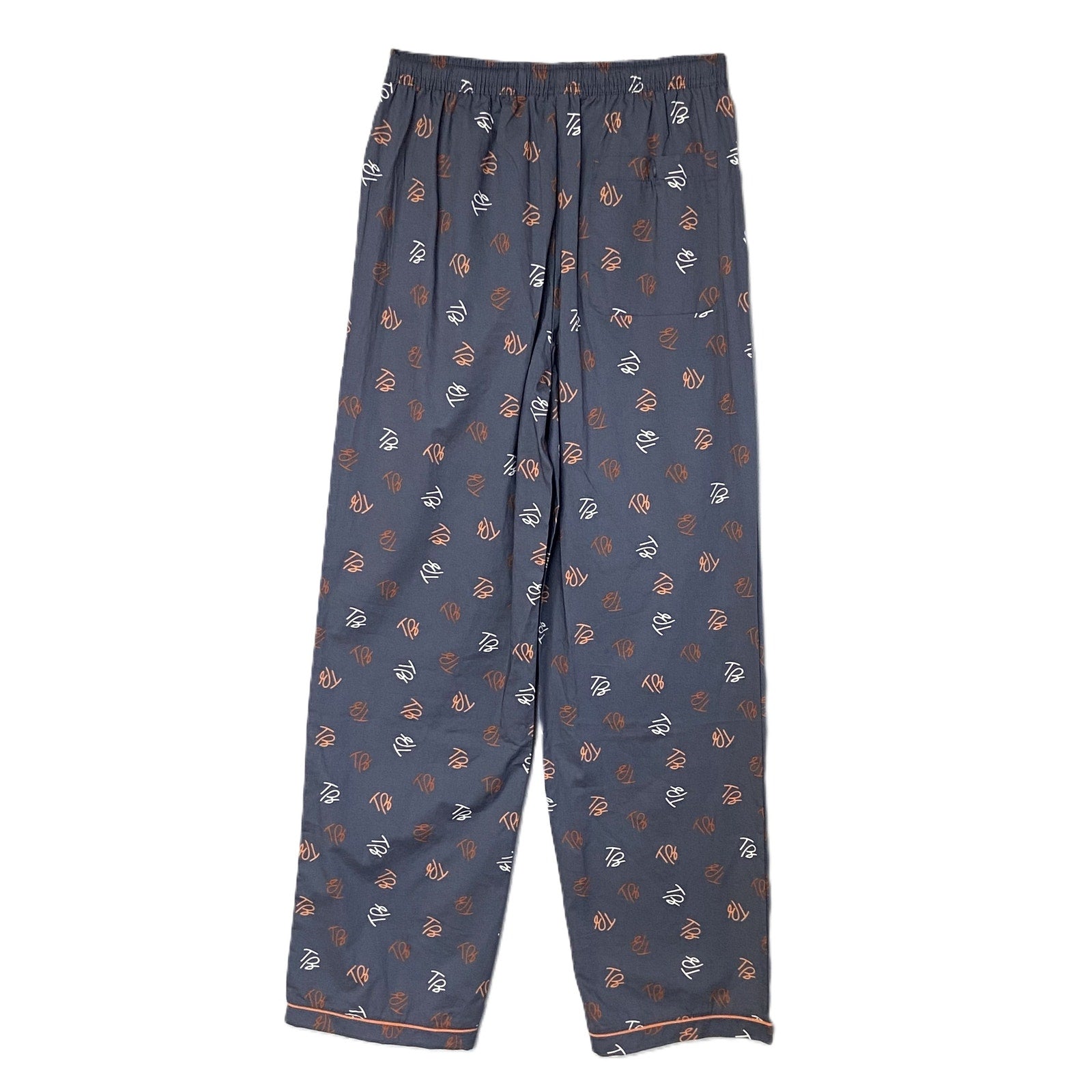 Ted Baker Sleep Pant Men's Small Woven Cotton Drawstring Pockets Dark Gray