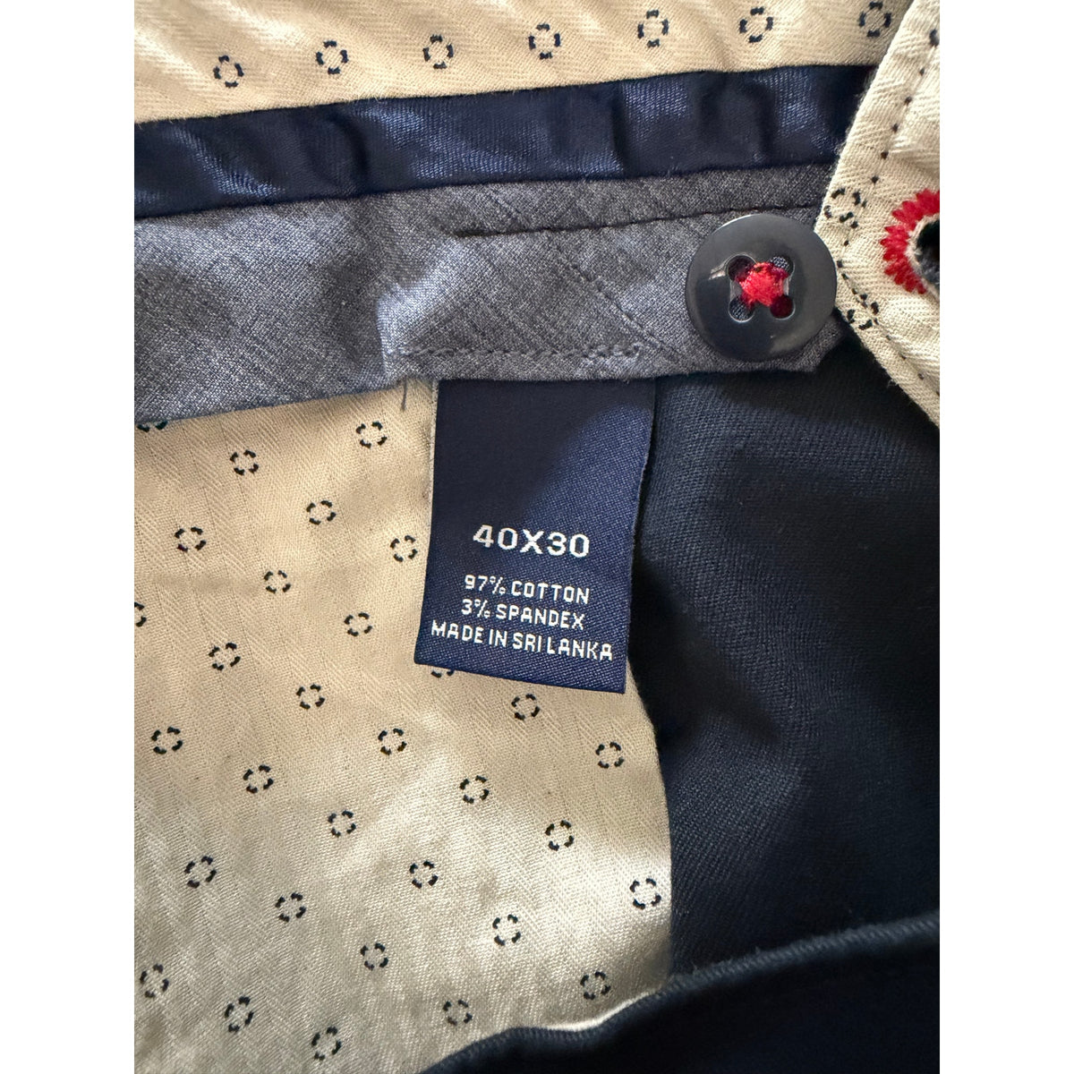 Daniel Cremieux Slim Fit Chino Men's 40"x30" Stretch Tapered Leg Navy