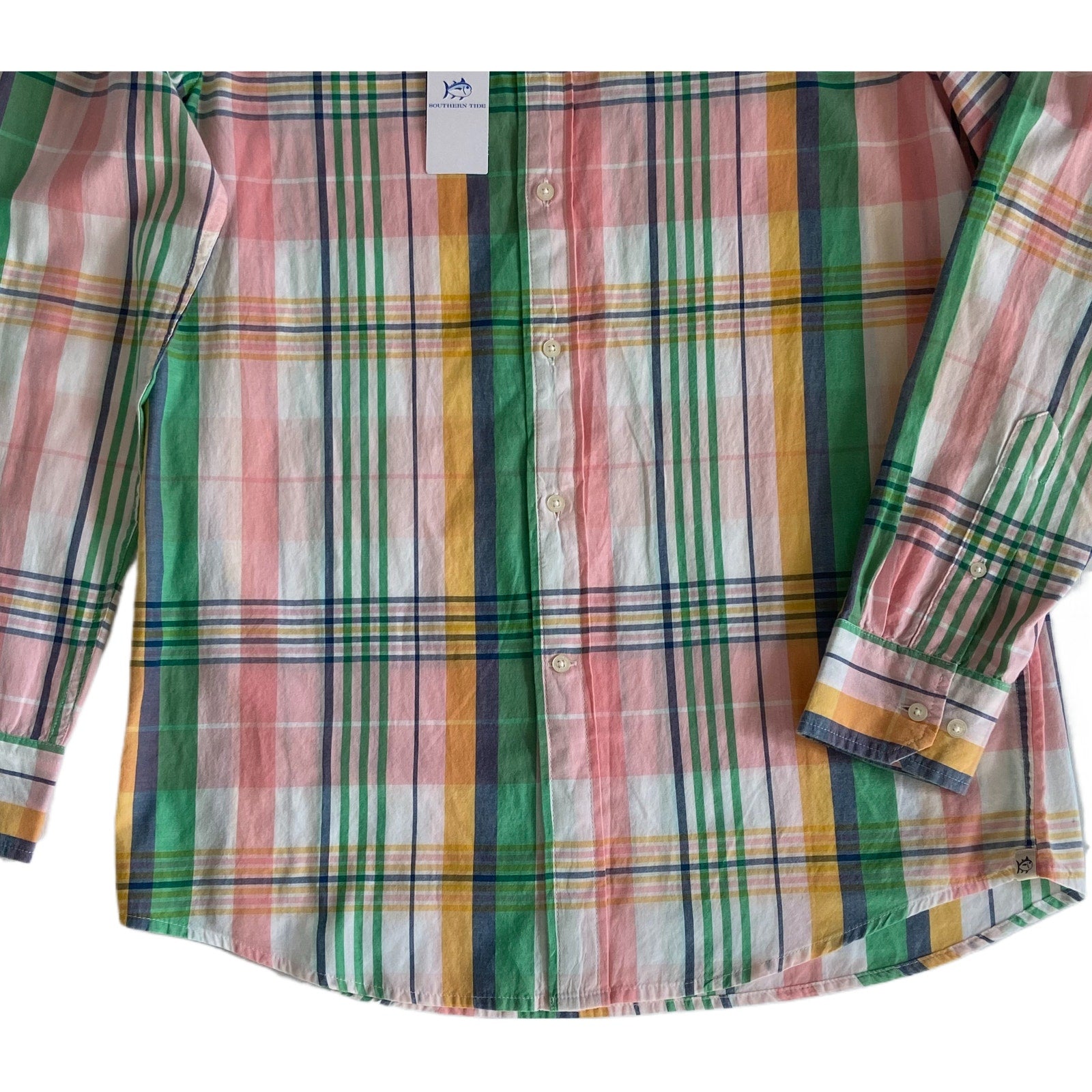 Southern Tide Casual Shirt Men's Medium Long Slv Button-Down Multi-Plaid