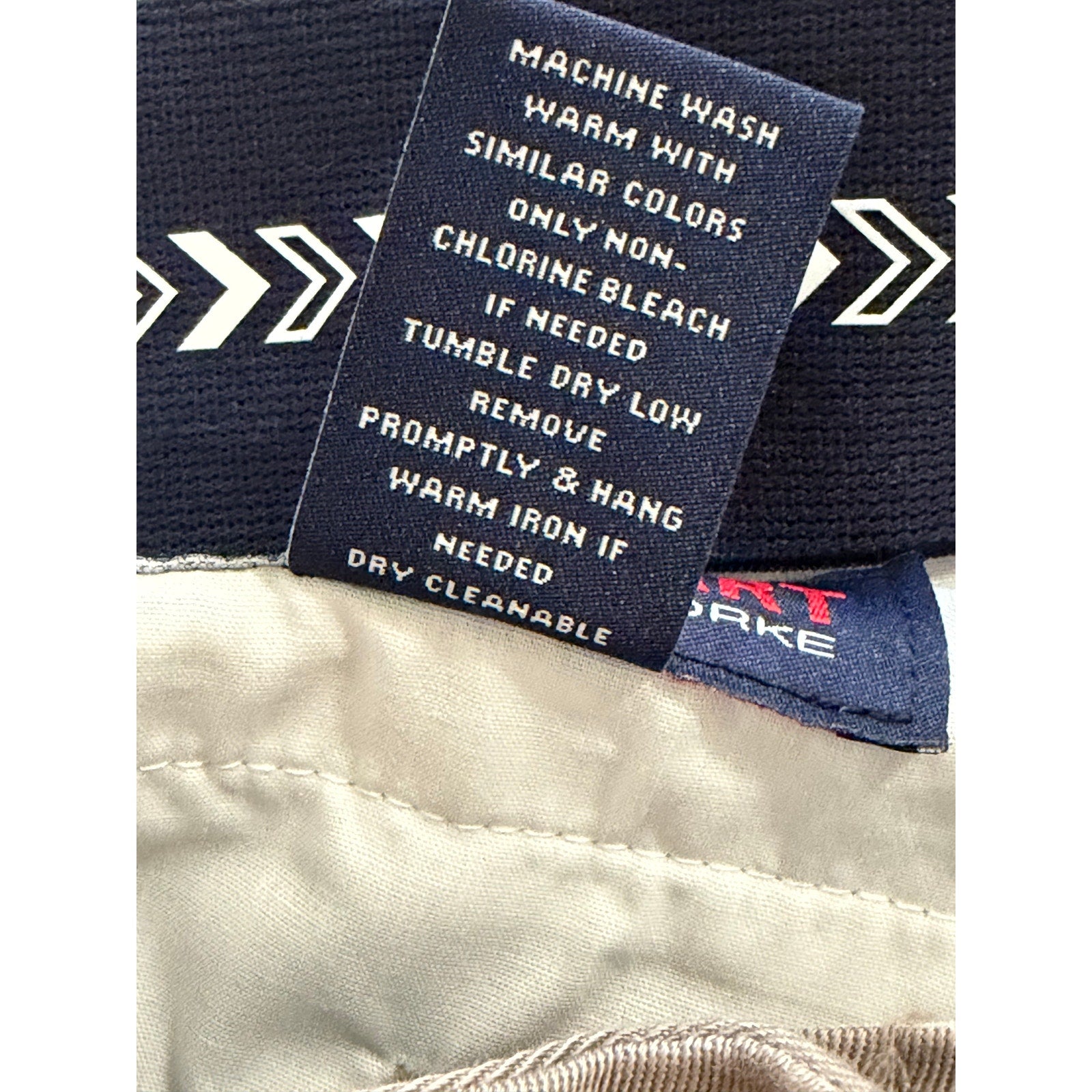 Roundtree & Yorke Pants Men's 28"x30" TravelSmart Slim Fit Stretch Taupe