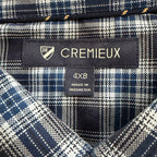 Daniel Cremieux Dress Shirt Men's 4XB Big & Tall Button-Down Stretch Dark Navy Plaid