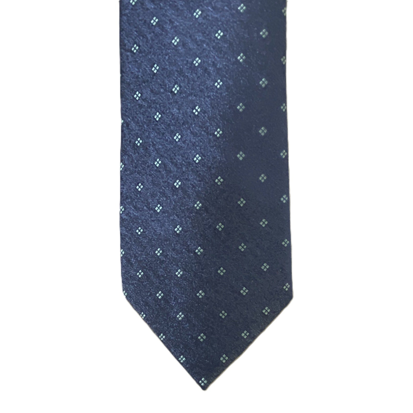 Michael Kors Necktie 3" Aqua Grand Neat Diamond Standard Length Silk Blend