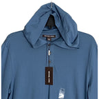 Michael Kors Polo Hoodie Shirt Men's Small Pima Cotton Stretch Ocean Blue