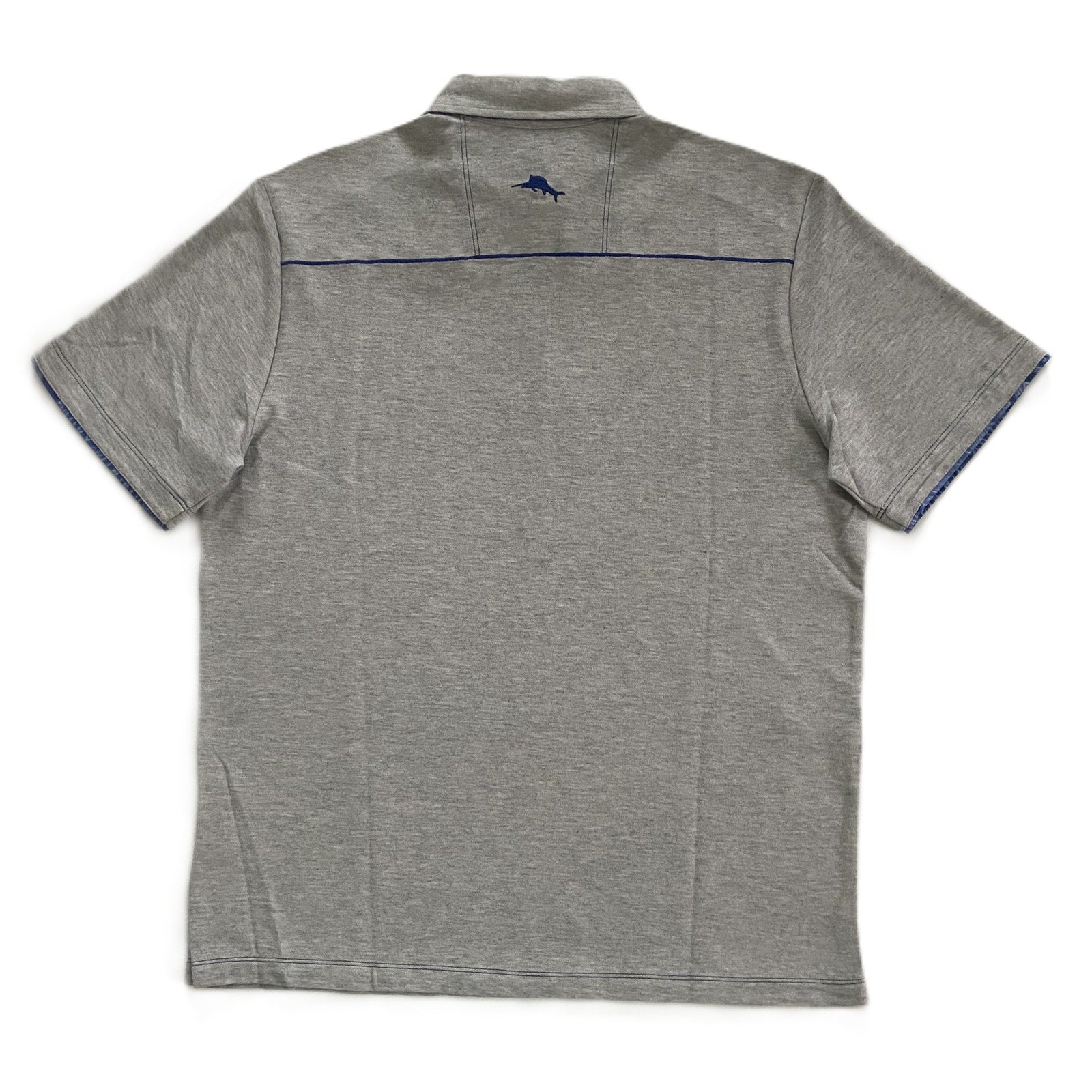 Tommy Bahama Tailgater Polo Shirt Men's Small Island Zone Pima Cotton Gray