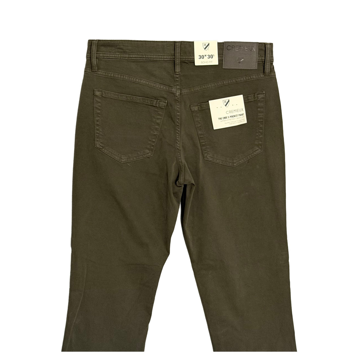 Daniel Cremieux Pant Men's 30"x30" CMX 5-Pocket Pant Sateen Stretch Dark Olive