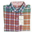 Tommy Bahama Shirt Men's Medium "Barbados Breeze Stretch" Plaid Linen Blend