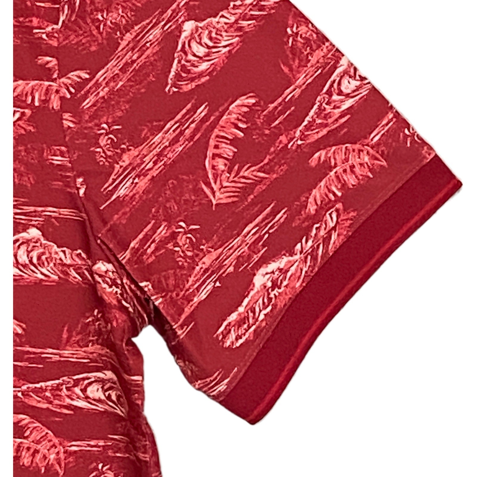 Tommy Bahama Men's Large Sport Bay View Polo Shirt Chili Pepper Red Tropical