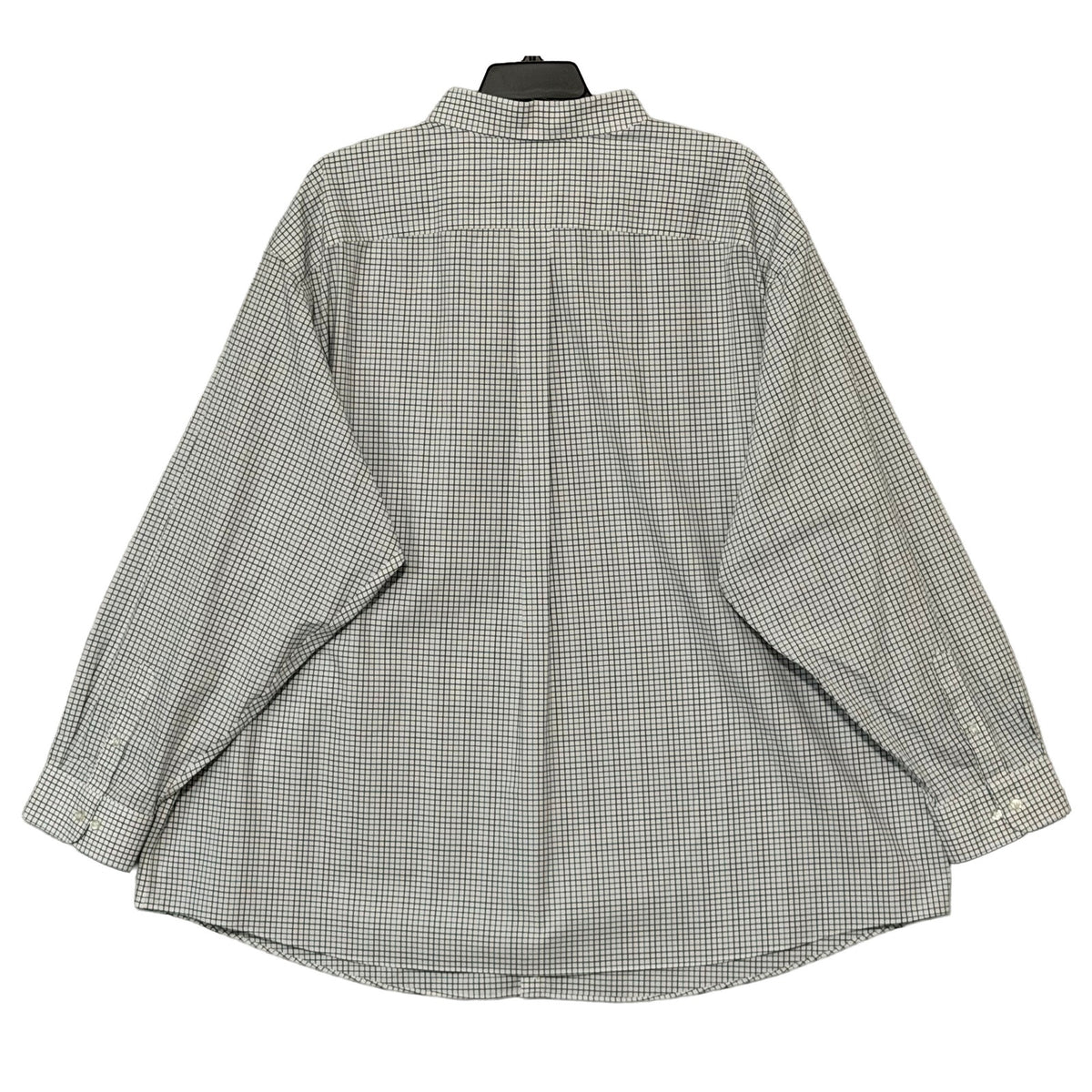Roundtree & Yorke Performance Dress Shirt Men's 4XB LS Big & Tall White Check