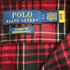 Polo Ralph Lauren Men's Large Performance Camp Shirt Classic Fit Red Black