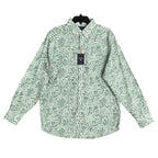 Daniel Cremieux 38 Men's Large Casual Button-Down Shirt Green Leaf Print