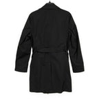 Tommy Hilfiger Men's 38 Regular Double-Breasted Belted Trench Coat Black