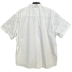 Boss Shirt Men's 4XL Big & Tall Roan Short Sleeve Shirt Stretch White/Blue